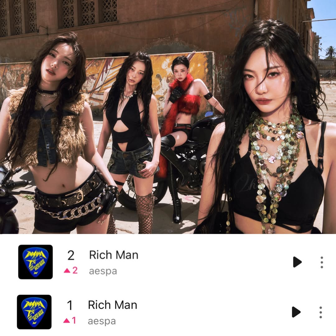 aespa 'Rich Man' vươn lên vị trí cao trên Melon 2 544983476 771775362259442 3447262383927659354 n