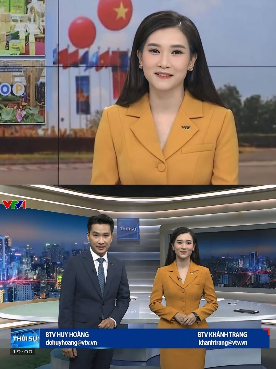 BTV Khánh Trang chính thức trở lại với Bản tin Thời sự 19h 2 545601774 1112052537686842 1031920894598591871 n
