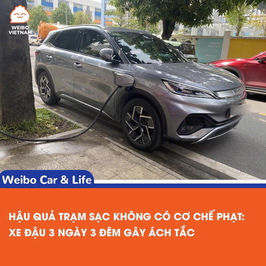Trạm sạc công cộng bị ách tắc vì xe điện đậu 3 ngày không di chuyển 2 546559720 1180016424159066 6668793357788471636 n