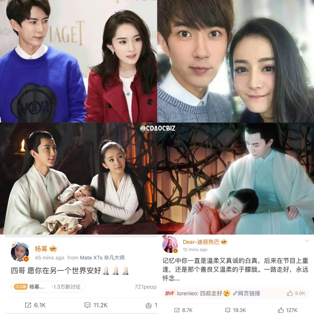 Dương Mịch và Nhiệt Ba tưởng niệm diễn viên Vu Mông Lung 2 546615789 122250836264080843 5624446360003296255 n