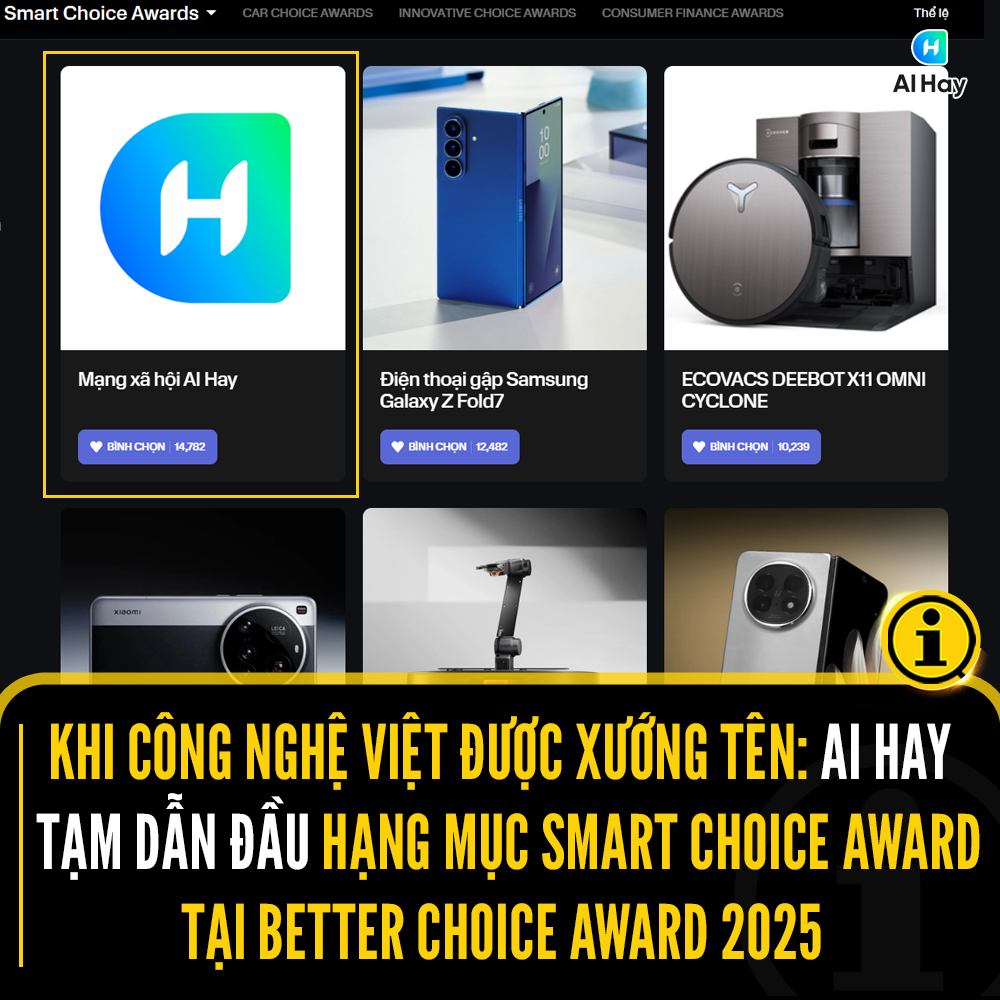 AI Hay Dẫn Đầu Hạng Mục Smart Choice Award 2025 2 548525183 1217553973743757 8330472287292530791 n