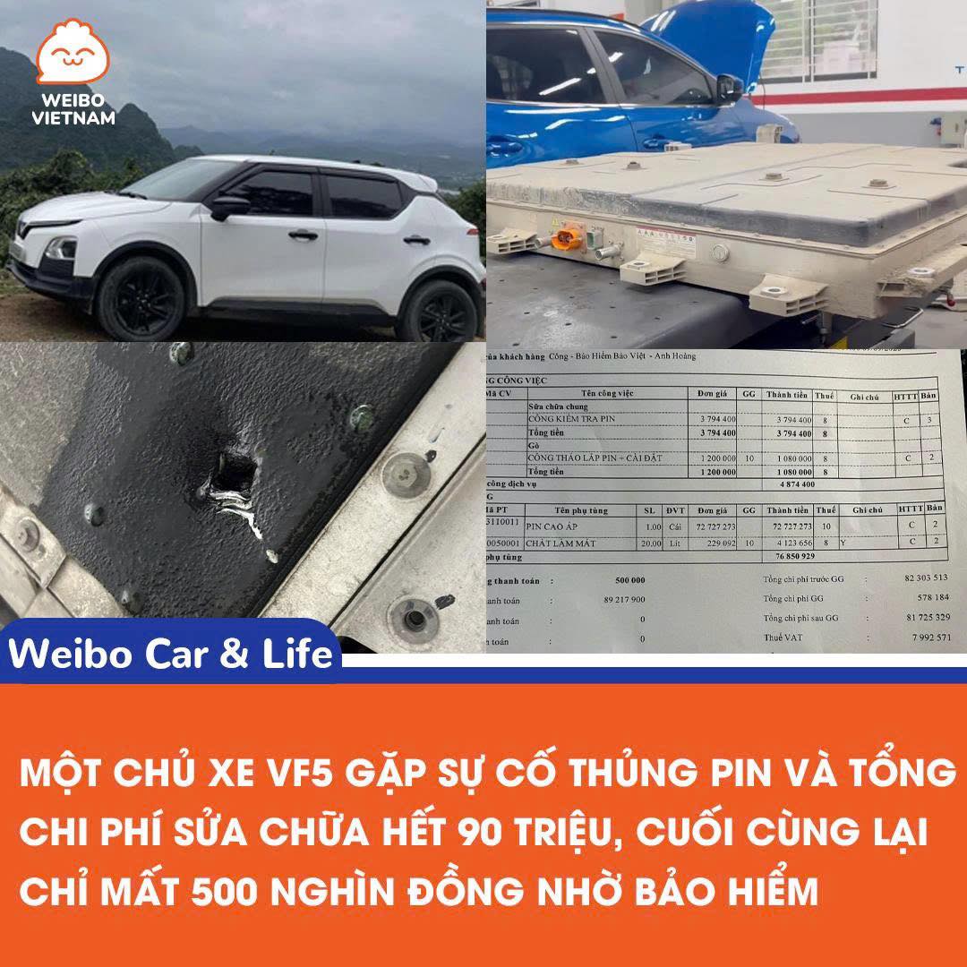 Chi phí thay pin VinFast VF5 gần 90 triệu, khách chỉ mất 500k nhờ bảo hiểm 2 548919211 1181673257326716 9055687148698318811 n