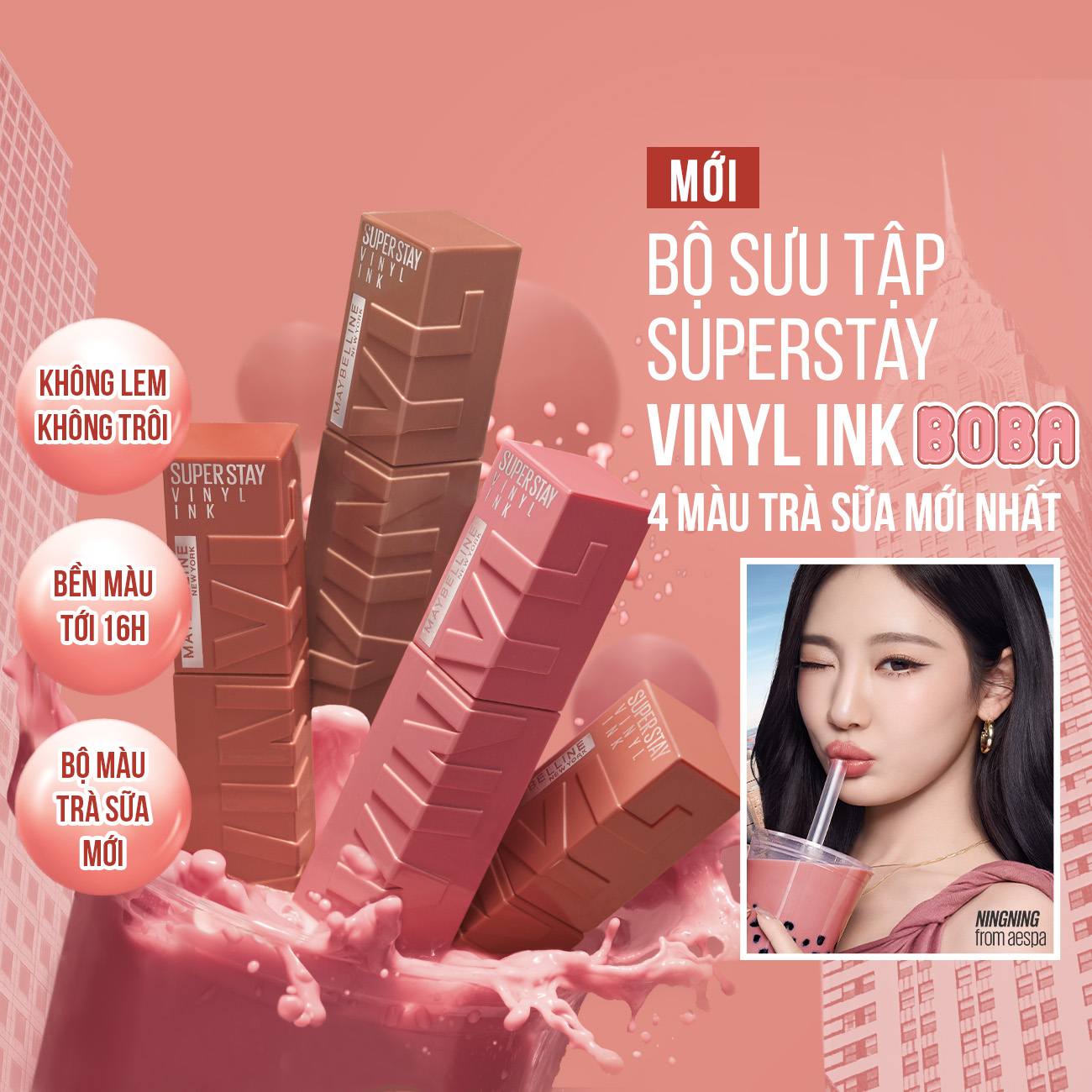 NingNing và Maybelline ra mắt bộ sưu tập son trà sữa độc đáo 3 551614295 1321161732717303 6458290085280649653 n