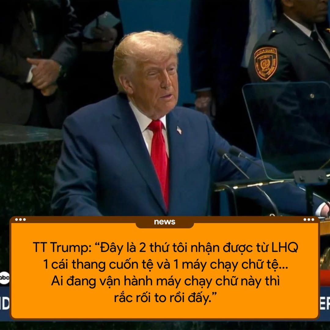 Trump châm biếm máy nhắc chữ tại Liên Hiệp Quốc 2 554628507 1382996236726246 6680555243634119704 n