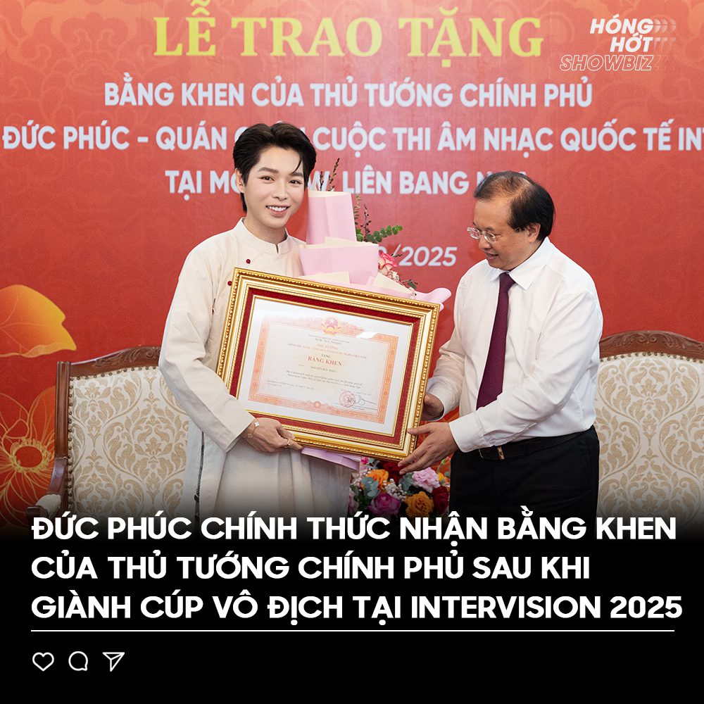 Đức Phúc được Thủ tướng tặng Bằng khen sau chiến thắng lịch sử 2 555441351 1207610381390866 5889195349835967688 n