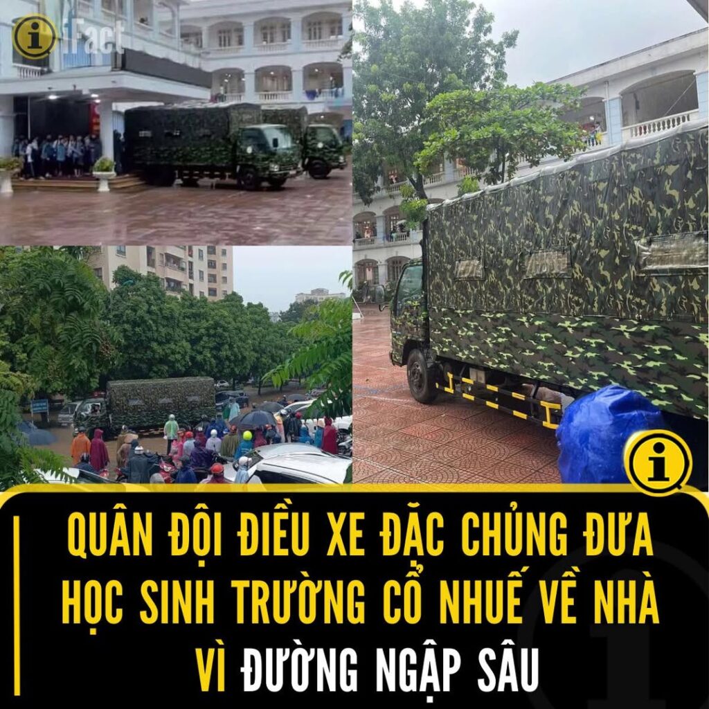 Hà Nội: Học sinh được cứu trợ an toàn giữa mưa lũ 2 557479374 1227827746049713 5343925100954596356 n