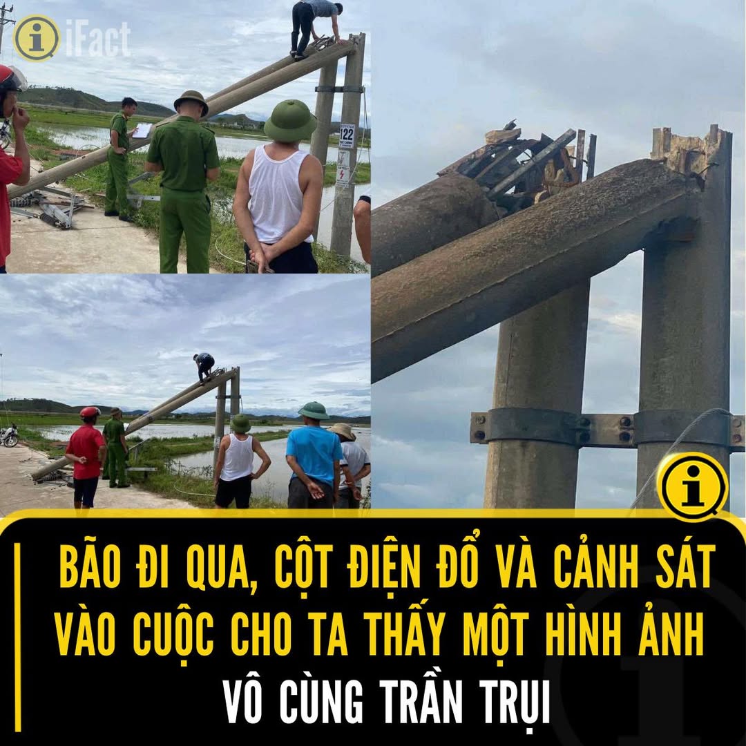 Cột điện đổ gục trong cơn bão tại Hà Tĩnh 2 557233356 1228417425990745 1962150326141256248 n