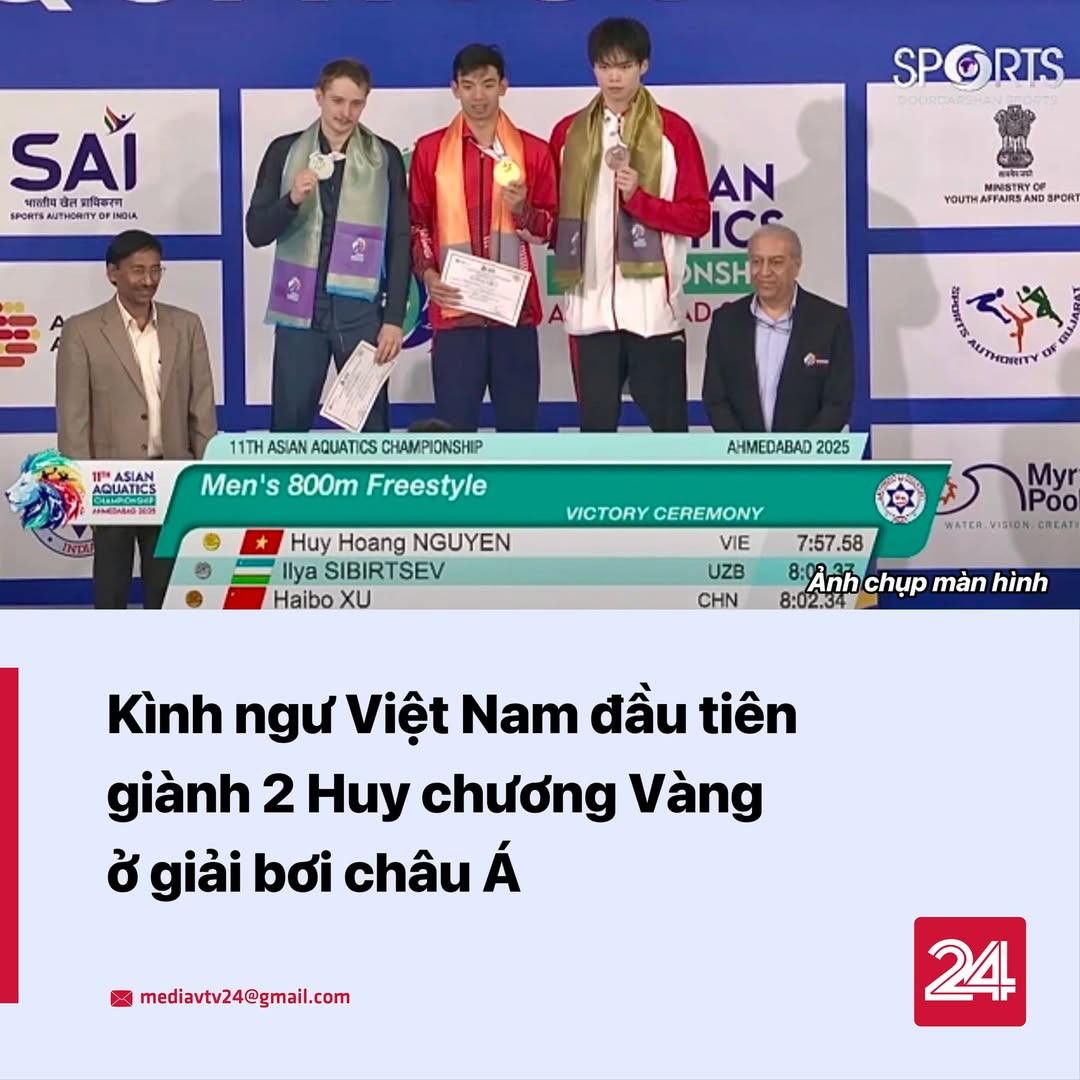 Nguyễn Huy Hoàng: Kình ngư đầu tiên giành cú đúp Huy chương Vàng châu Á 2 557593161 1130736845928852 5170396615041013242 n