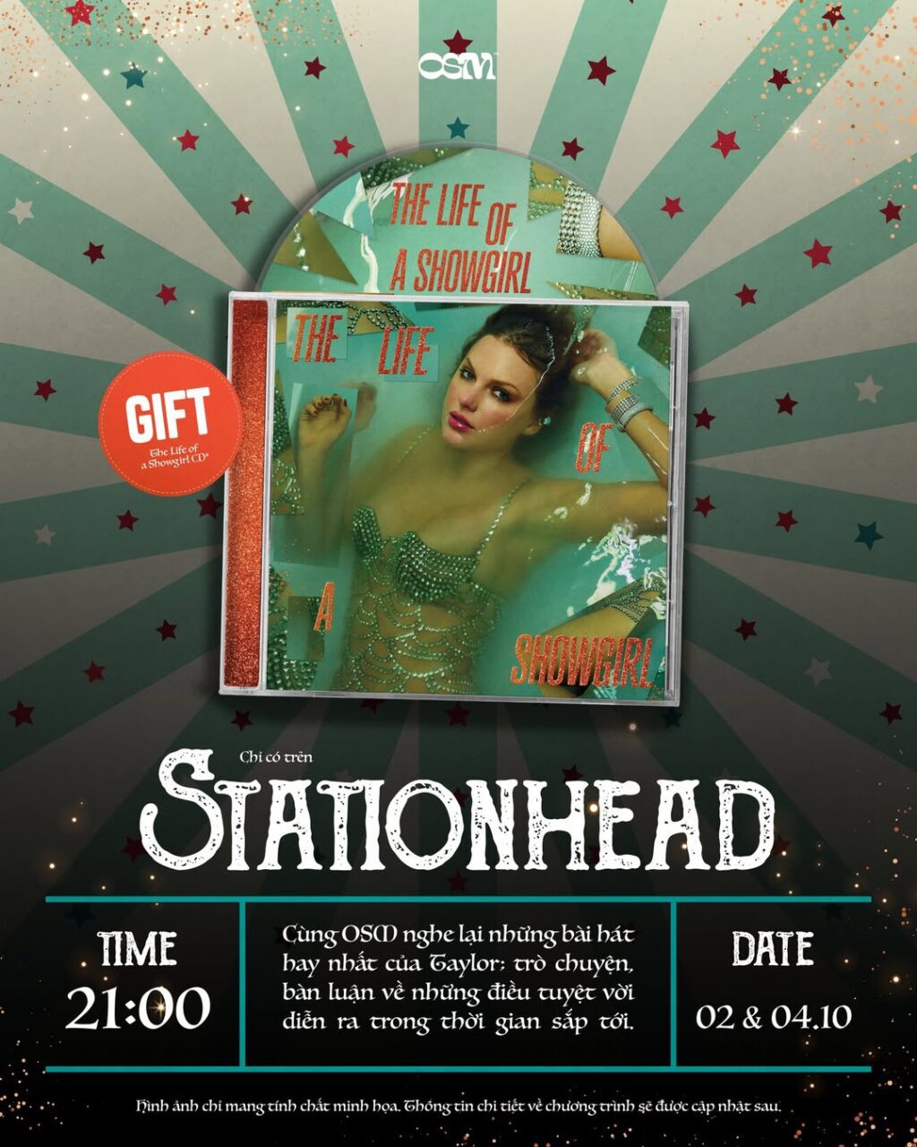 Nghe Nhạc Taylor Swift Cùng OSM Nhận CD The Life of a Showgirl 2 557622879 122252270114076967 3563034967948860787 n