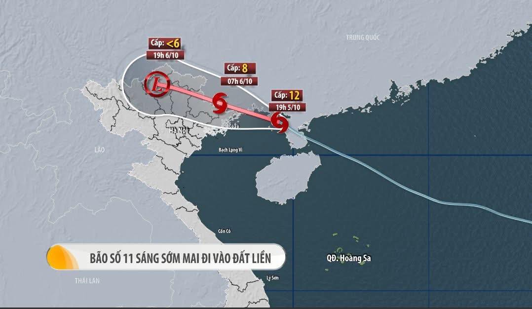 Cập nhật bão số 11: Đổ bộ vào Quảng Ninh sáng mai 2 557625594 1144368531127675 2052928767595988673 n