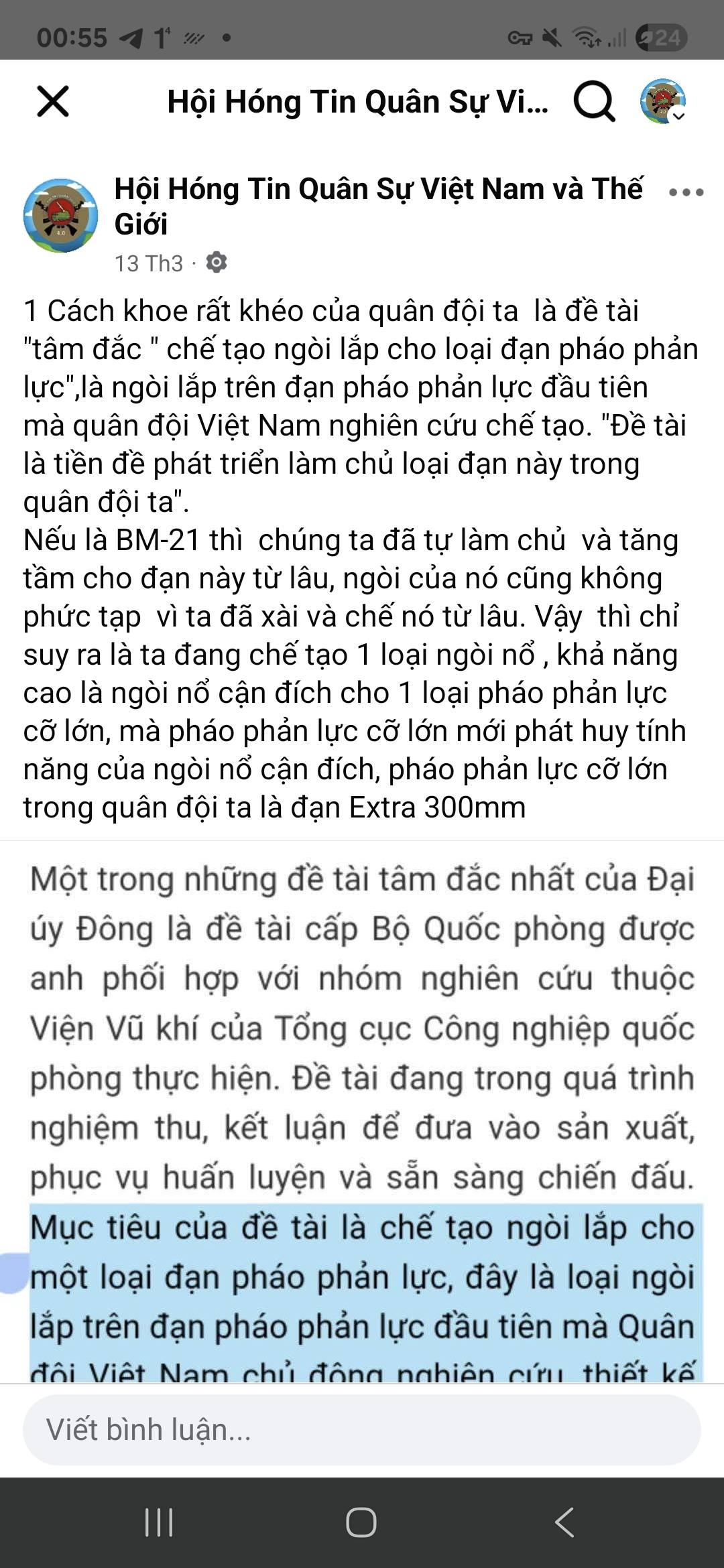 Việt Nam chế tạo ngòi nổ cho đạn pháo phản lực cỡ lớn 3 557639470 813358654547534 2477858798550596391 n