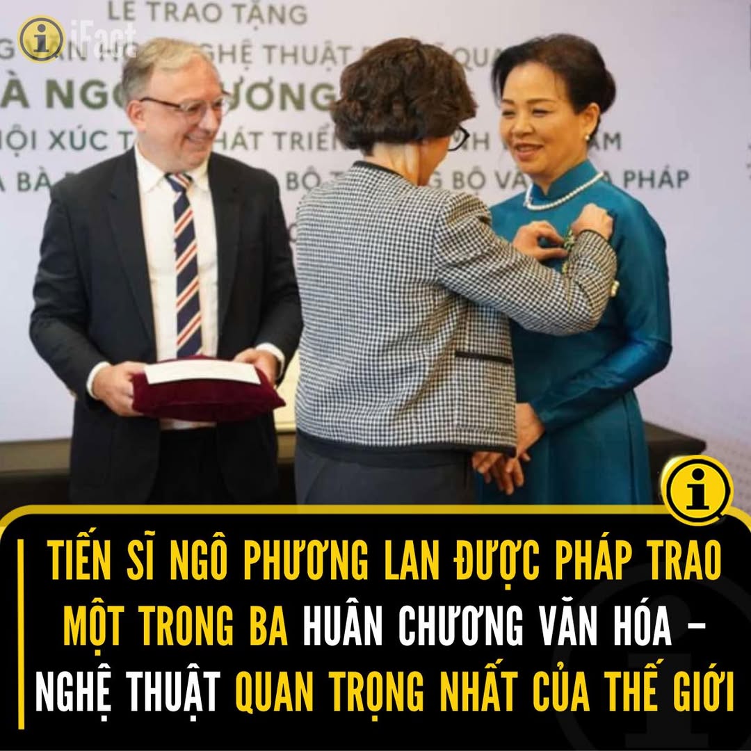 Tiến sĩ Ngô Phương Lan nhận Huân chương Văn học và Nghệ thuật Pháp 2 558284090 1230627135769774 4650639242773462876 n