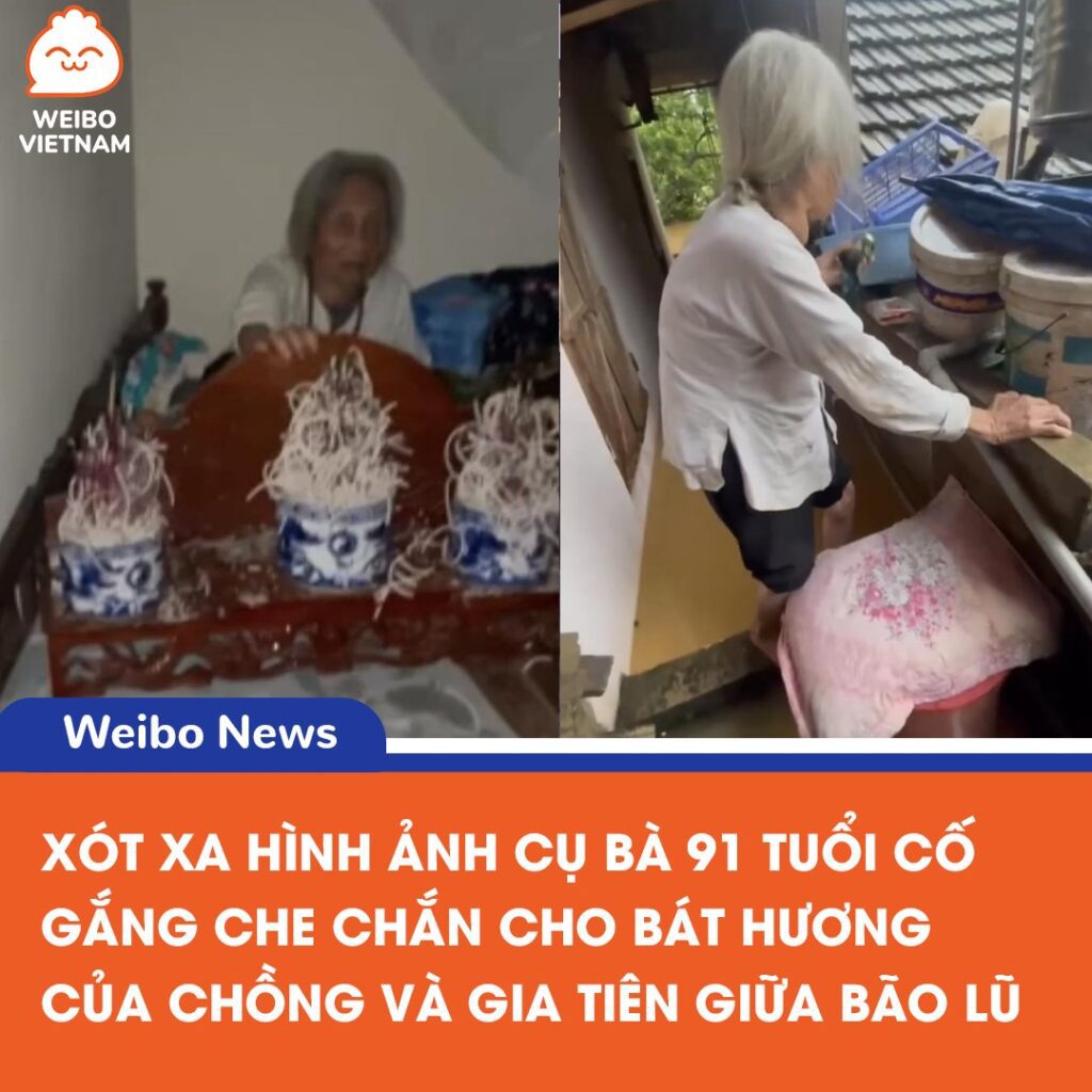 Hình ảnh cảm động của bà 91 tuổi trong mùa lũ 2 558695513 1201391205354921 9029465192363837751 n