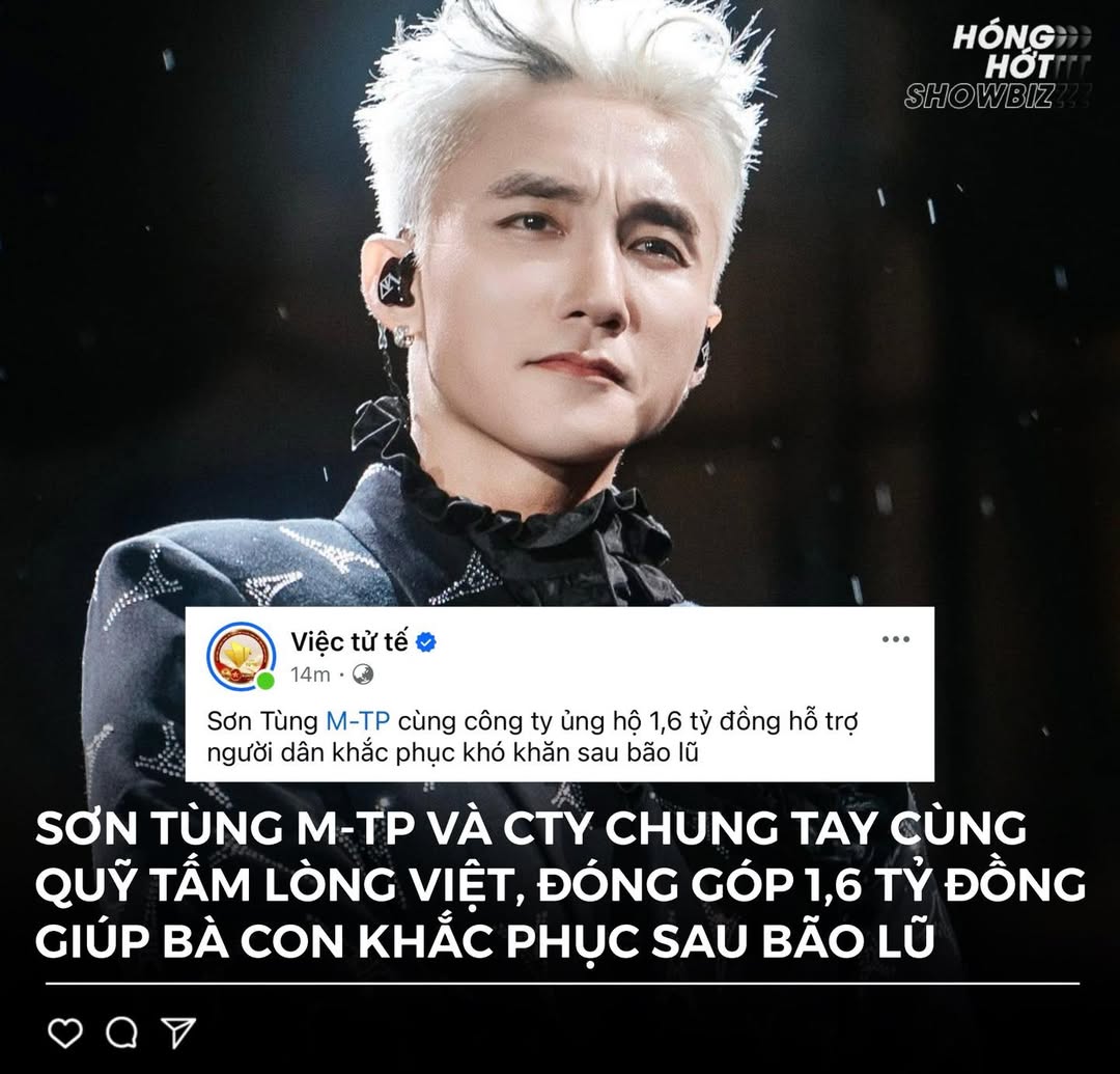 Sơn Tùng M-TP ủng hộ 1,6 tỷ đồng hỗ trợ người dân sau bão lũ 2 558921739 1220043730147531 2008904376945368291 n