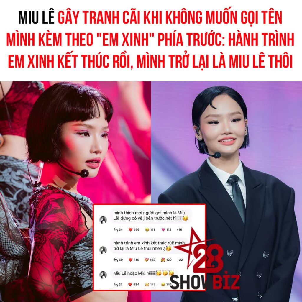 Miu Lê mong muốn được gọi đơn giản, gây tranh cãi trên MXH 2 558966903 1116019260648272 1875864730051750985 n