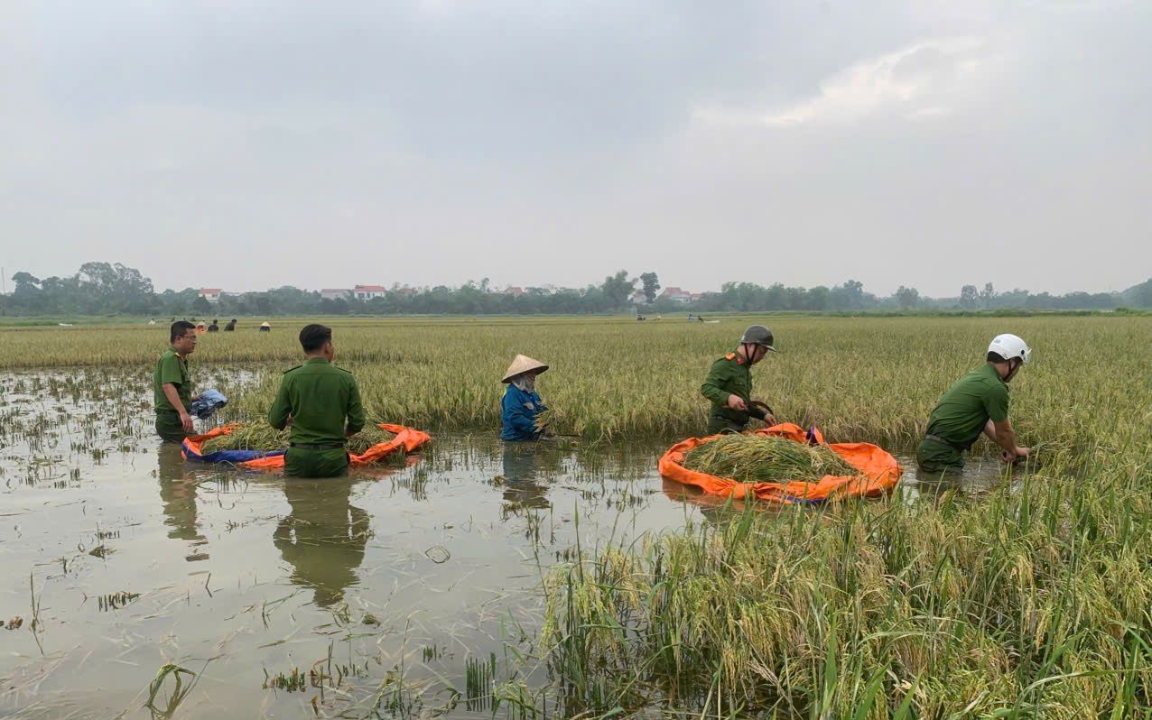 Công an Hà Nội hỗ trợ người dân sau mưa lũ 4 559011295 1139243065078230 1769052947806690903 n