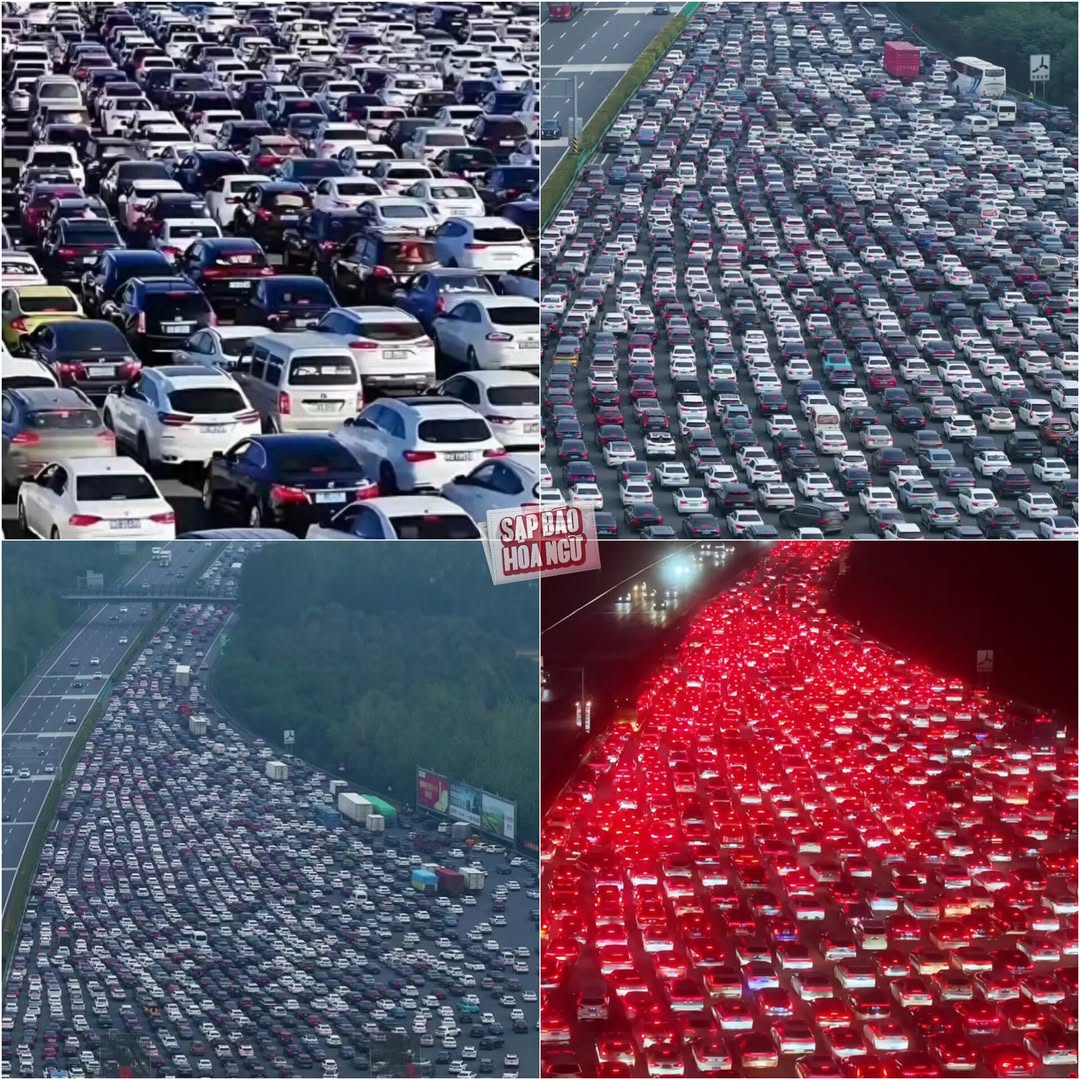 Tắc nghẽn kinh hoàng trên đường cao tốc Trung Quốc 2 559279198 1104588645207043 4724706446863292934 n