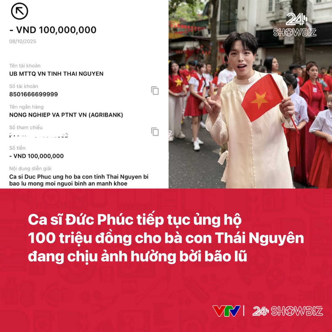 Đức Phúc ủng hộ 100 triệu đồng giúp đỡ đồng bào Thái Nguyên 2 559370149 1144429381114936 5578931176085291475 n