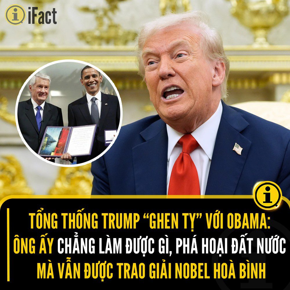 Tổng thống Trump chỉ trích giải Nobel Hòa bình của ông Obama 2 559674026 1237577028408118 6354412667790117835 n
