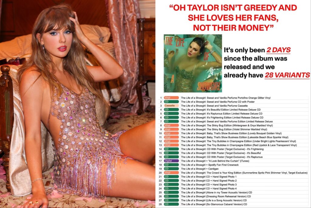 Taylor Swift phát hành 28 phiên bản album mới gây tranh cãi 2 559691314 797039809732997 1744238858885612725 n