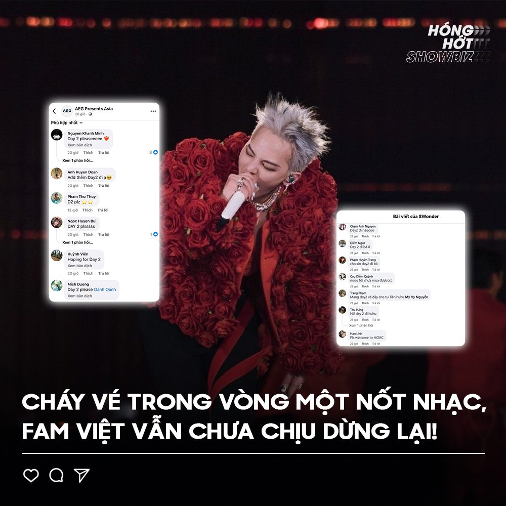 Concert G-Dragon: Vé cháy nhanh, fan Việt đòi thêm ngày thứ hai! 2 559731833 1219969480154956 7220764580903139970 n