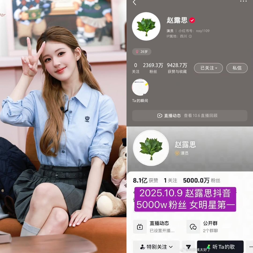 Triệu Lộ Tư: Nữ Diễn Viên Đạt 50 Triệu Người Theo Dõi Trên Mạng Xã Hội 2 560093070 1335641224590028 7334399894236843207 n
